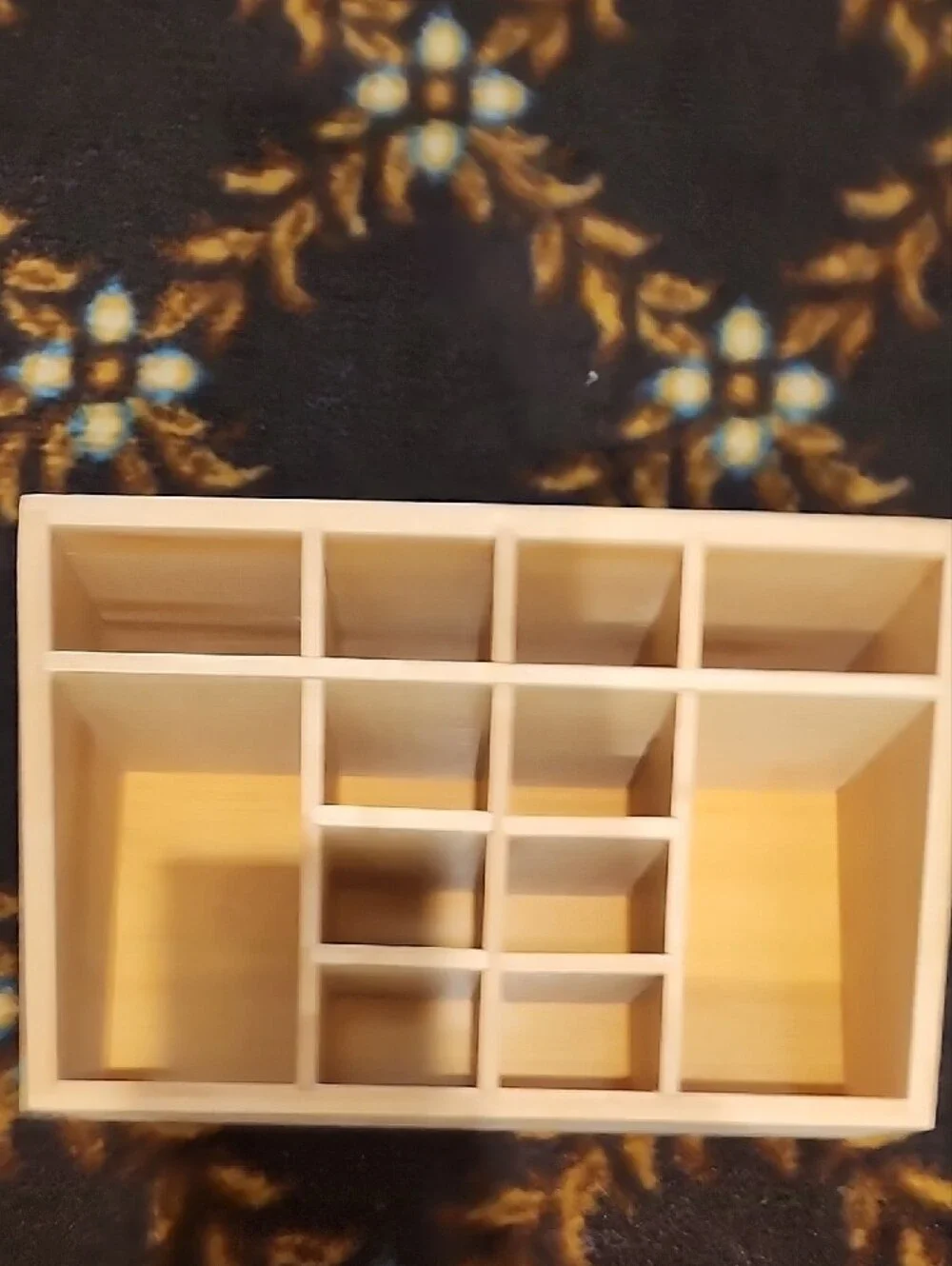Natural Bamboo Desk Organizer with Multiple Compartments